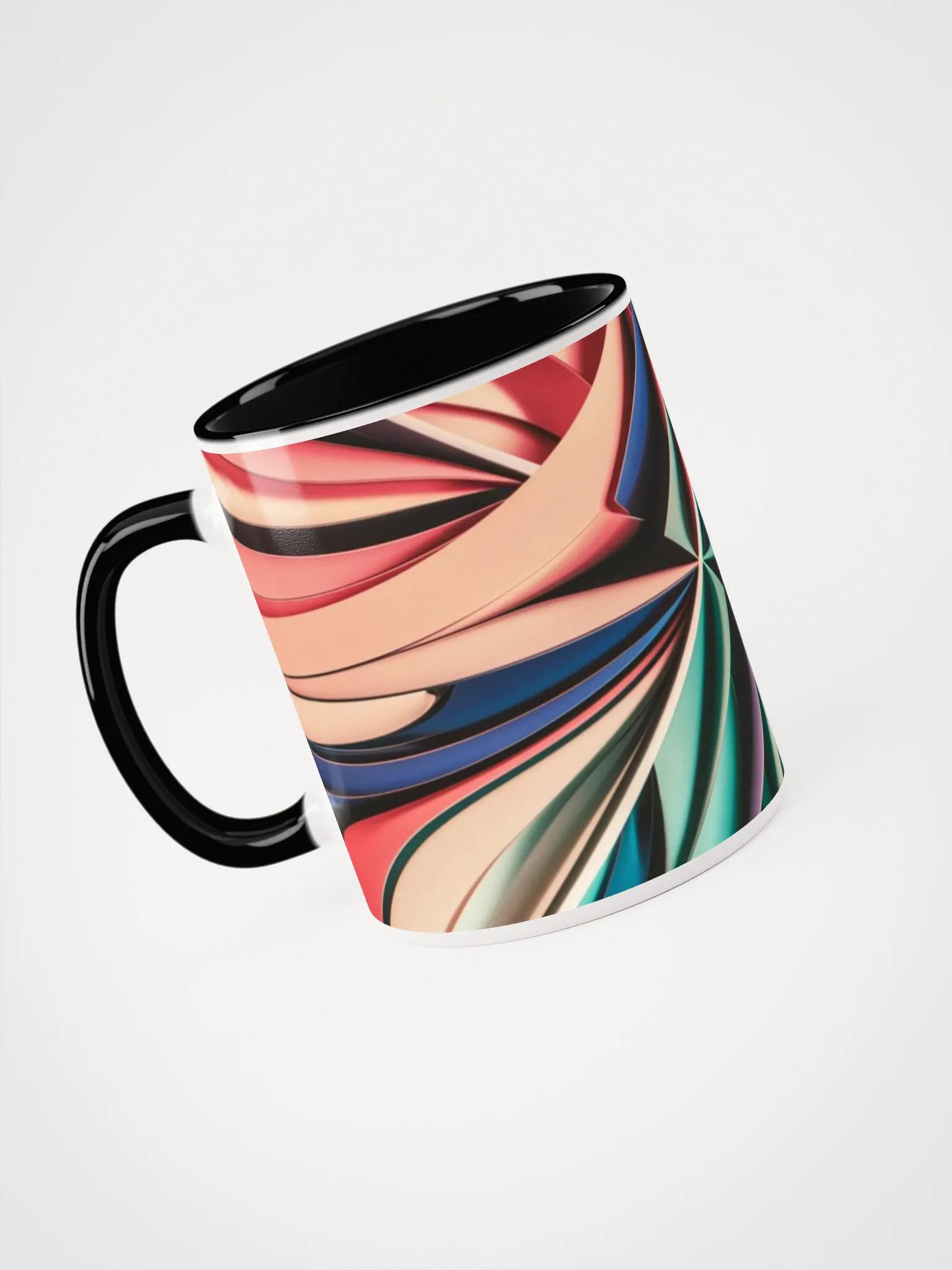 Colourful Abstract Ceramic Mug with Vibrant Inside - 11oz & 15oz product image (3)