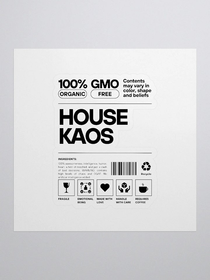 Organic House Kaos Inverse Stickers product image (1)