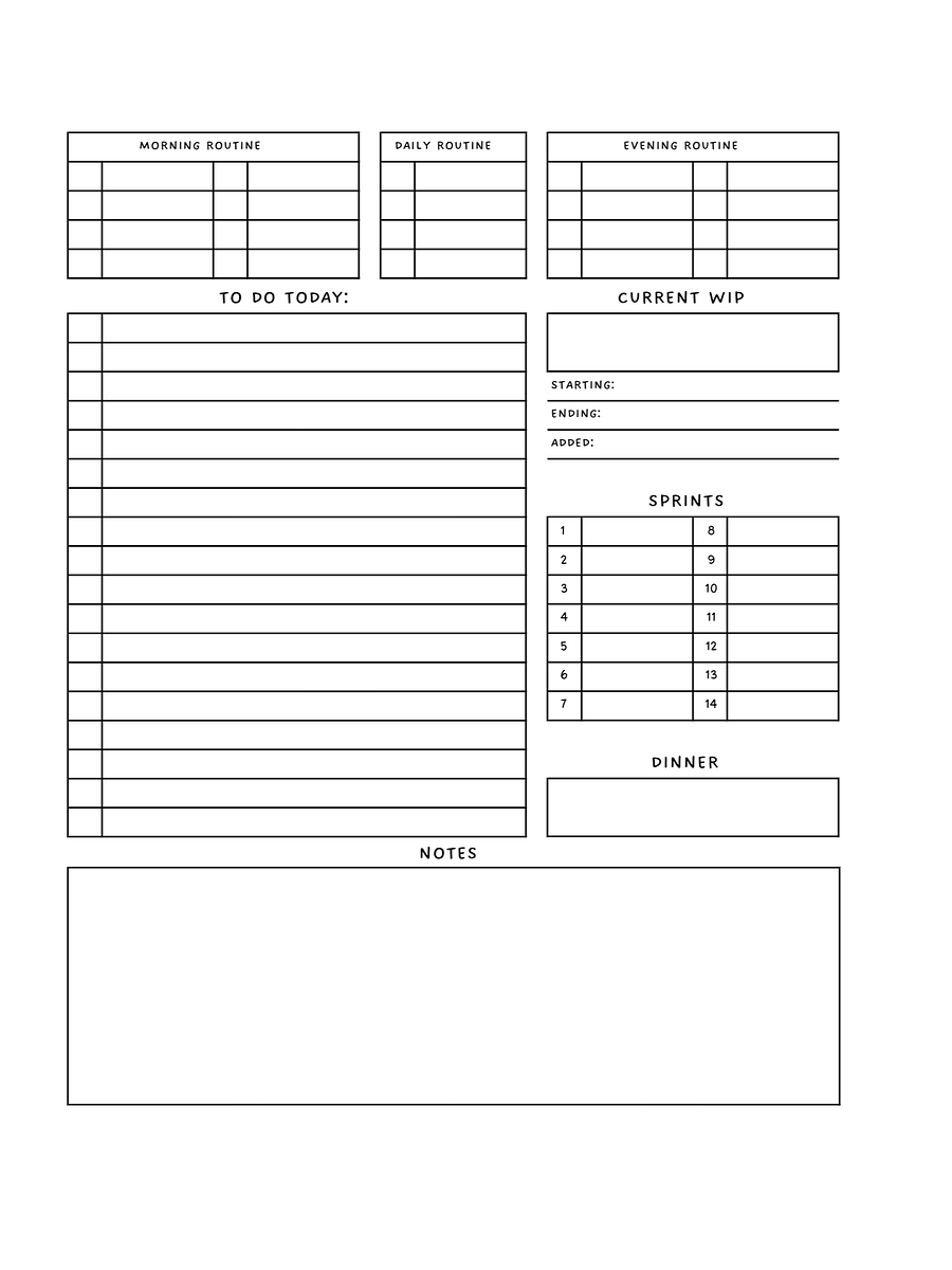 Writer Daily Page Bundle product image (5)