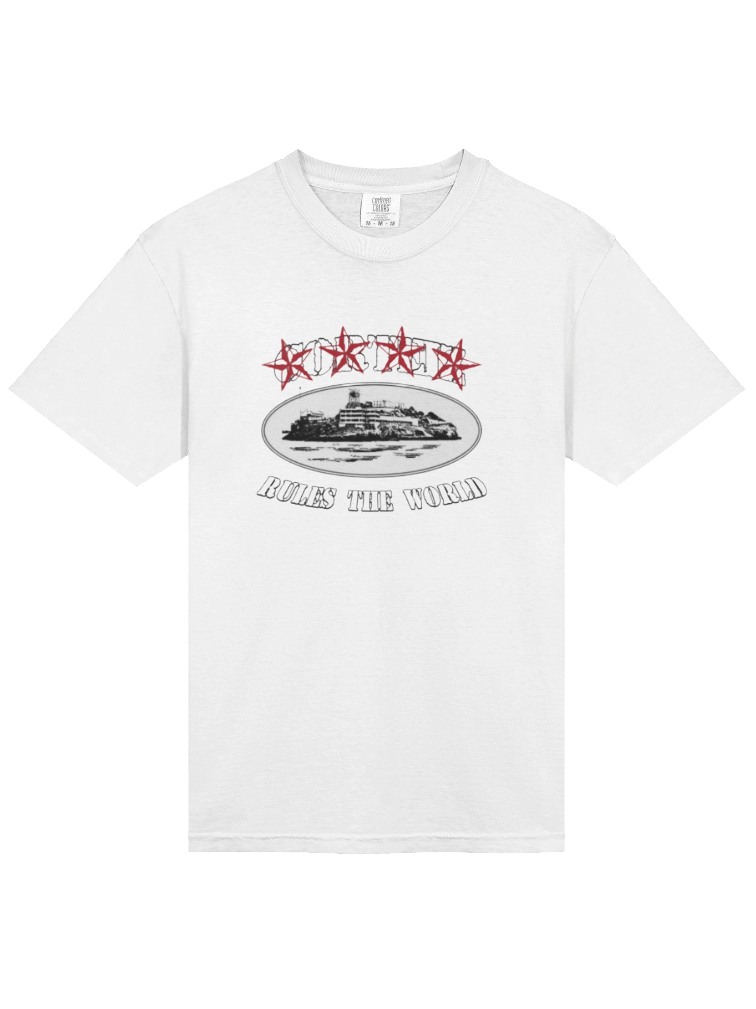 Corteiz 4Starz Alcatraz T-shirt White product image (1)