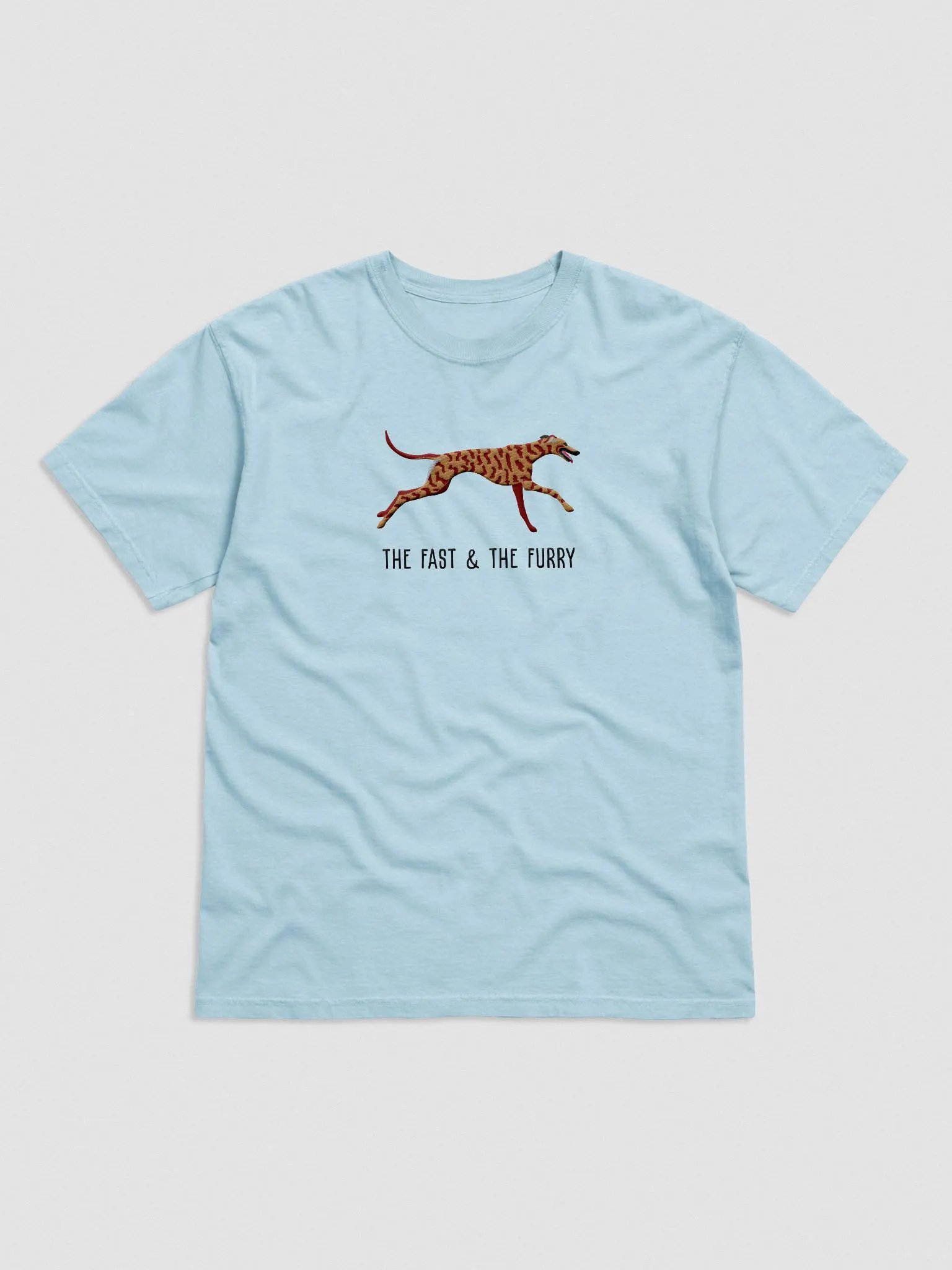The Fast & The Furry T-Shirt(Embroidered) of a Greyhound(Brindle) product image (4)