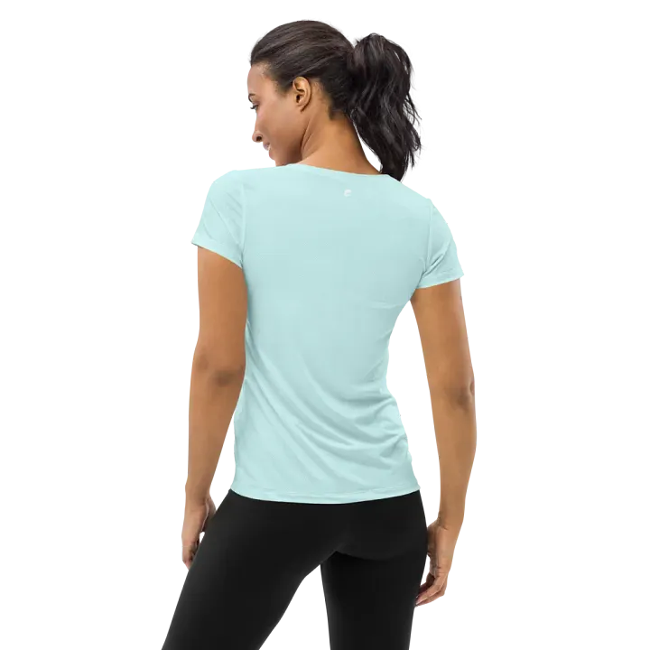 Light Cyan Women's Athletic T-Shirt product image (2)