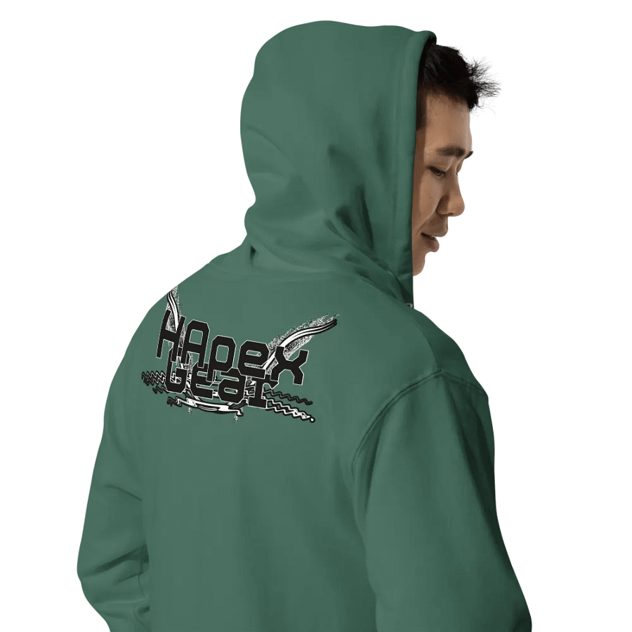 Fleece Zip Up Hoodie - Embroidered - Black HApex Gear White Logo product image (11)