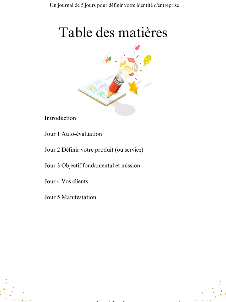 Un journal de 5 jours pour définir votre identité d'entreprise product image (2)