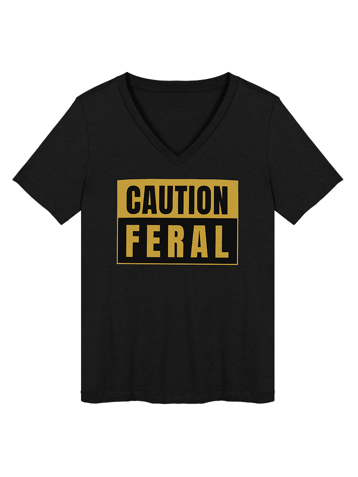 Caution Feral V-Neck Tee product image (2)
