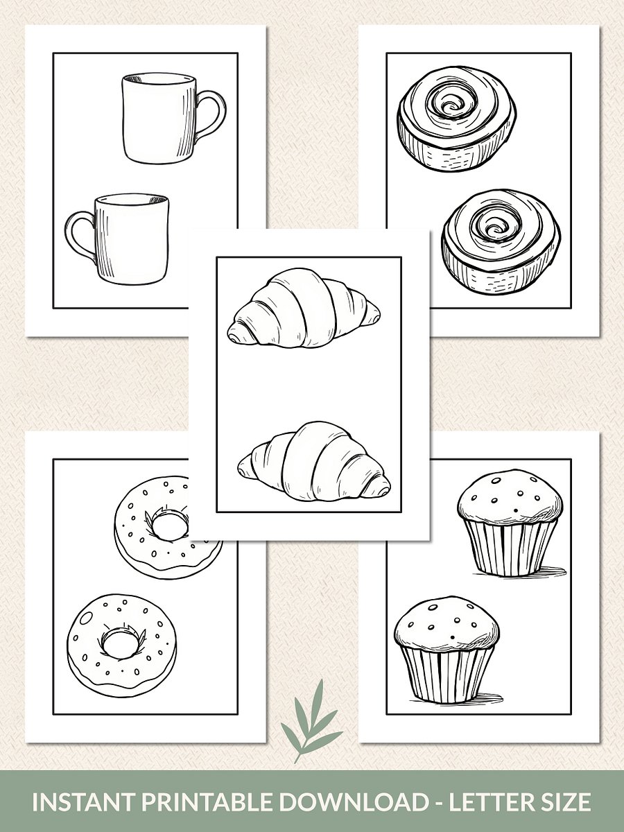 Cozy Coffee Break Coloring Pages – Printable Set of 15 product image (2)