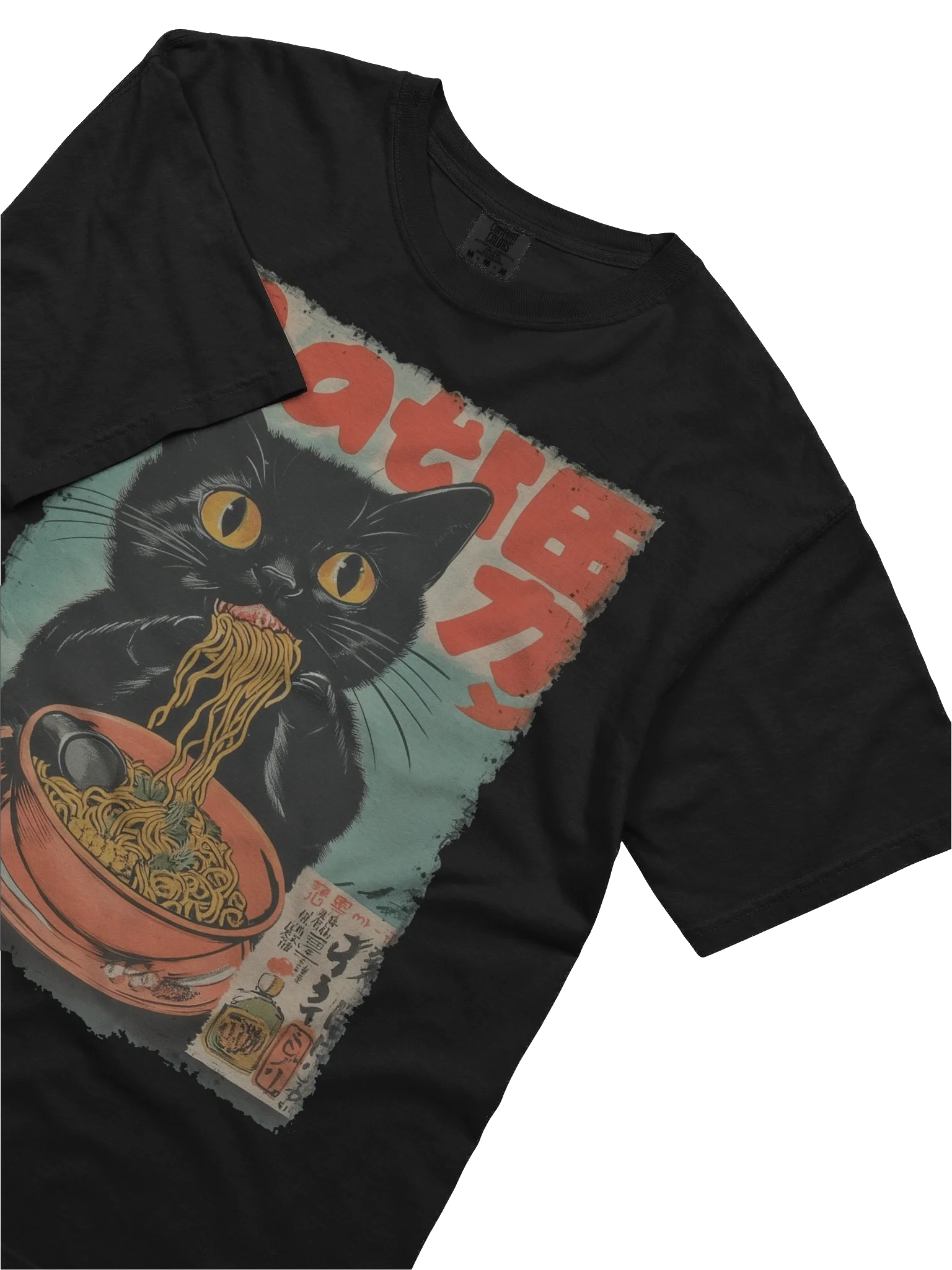 Black Cat Ramen Neko Ramen Authentic Vintage T-shirt product image (68)