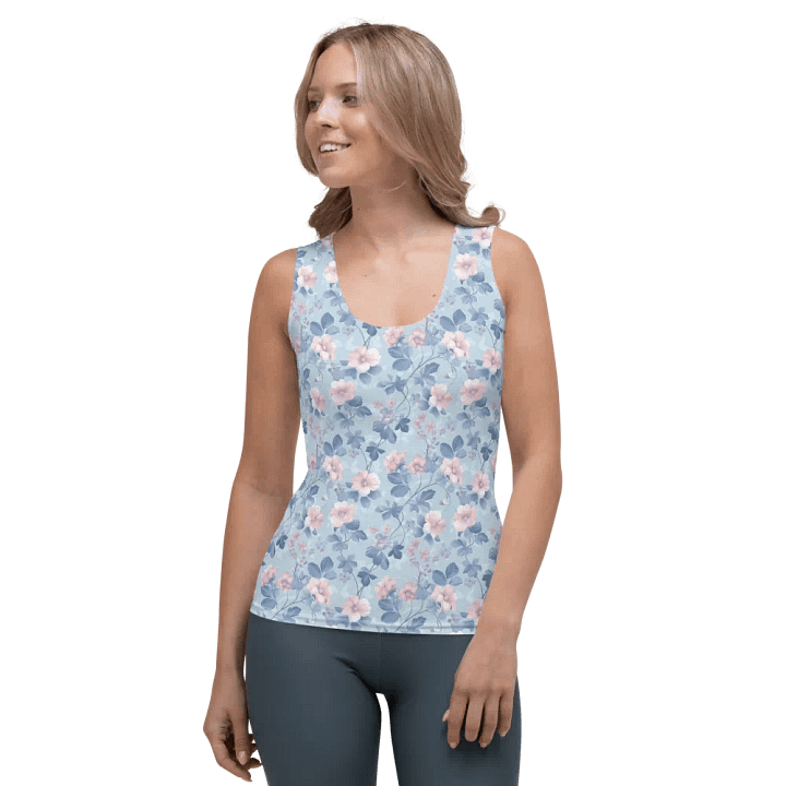 Serene Blue Blossoms Woman's Tank Top product image (1)