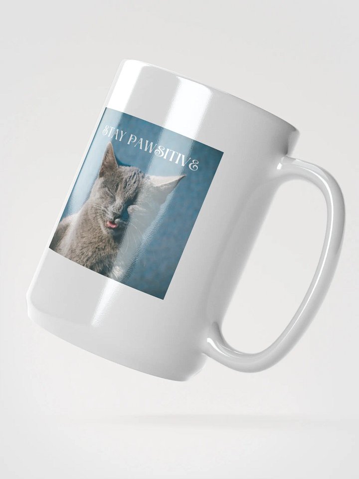 Stay Pawsitive White Glossy Mug product image (2)