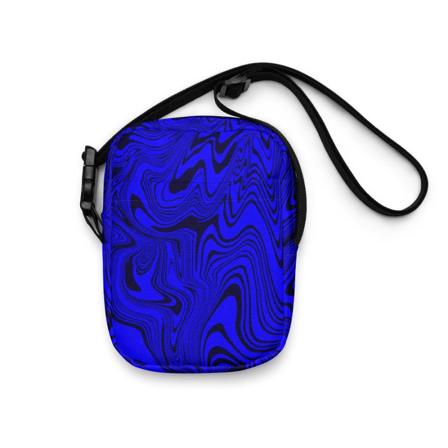 Utility Crossbody Bag - Abstract Blue Swirls product image (9)