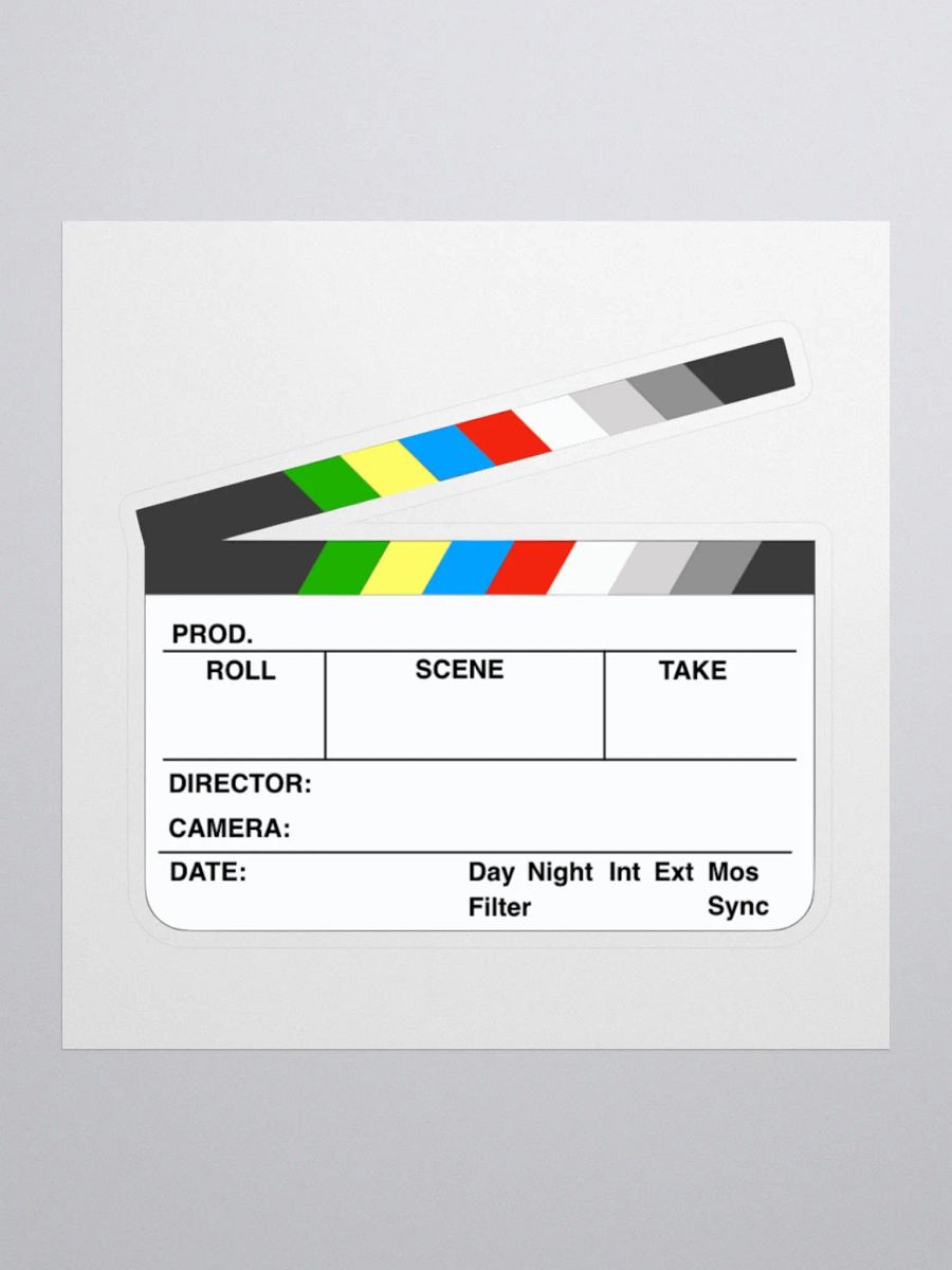 Clapperboard Sticker (color) product image (1)