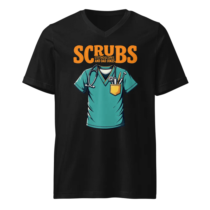 SCRUBS Stethoscopes and Jokers V-Neck Tee product image (1)