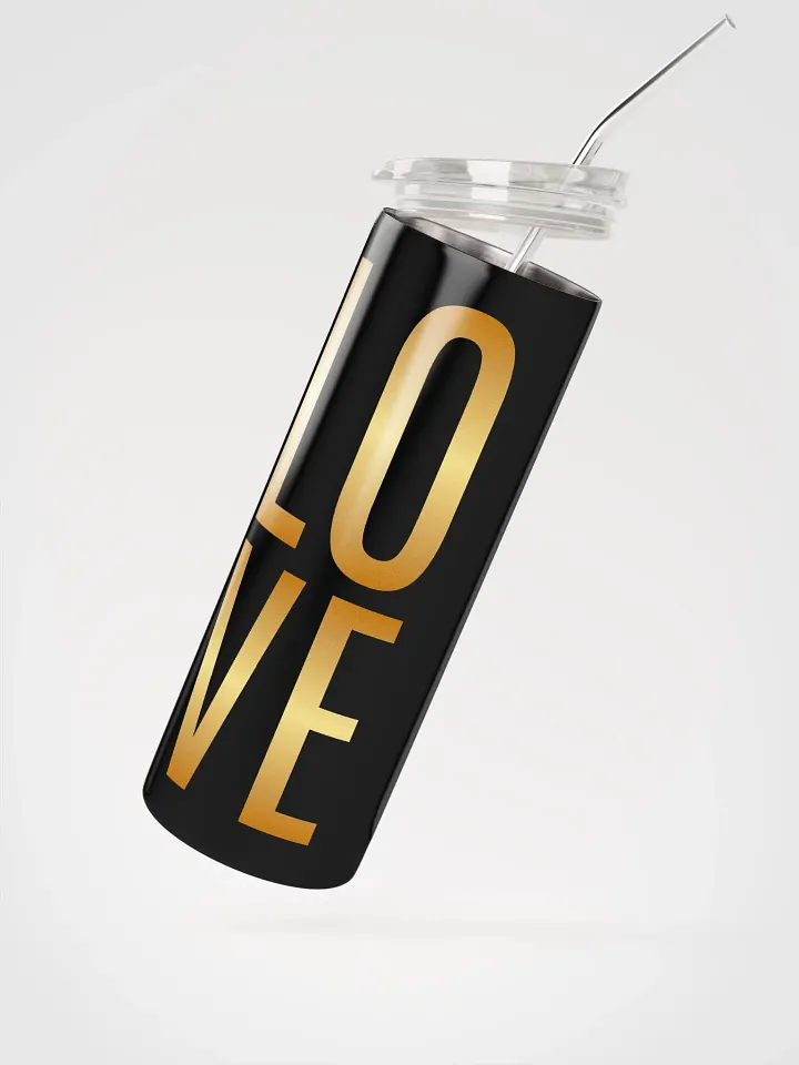 Golden LOVE Stainless Steel Tumbler: Radiate Love this Valentine's Day product image (2)