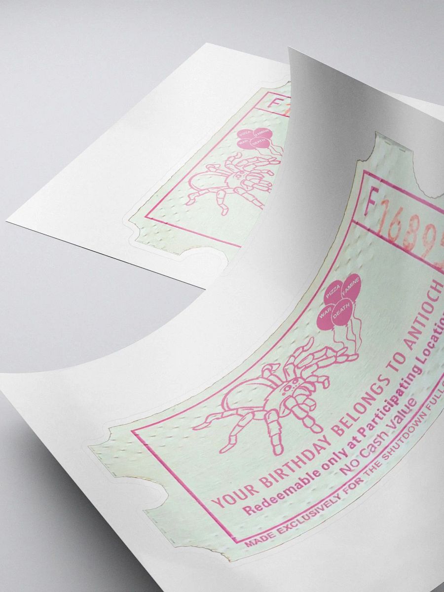 Antioch Ticket Sticker product image (4)