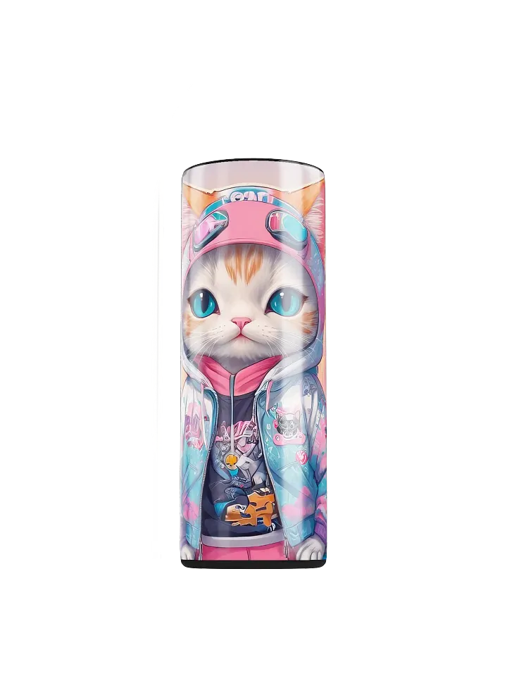 Cute City Kitty Cat 20 oz Skinny Stainless Steel Tumbler - v1 product image (1)