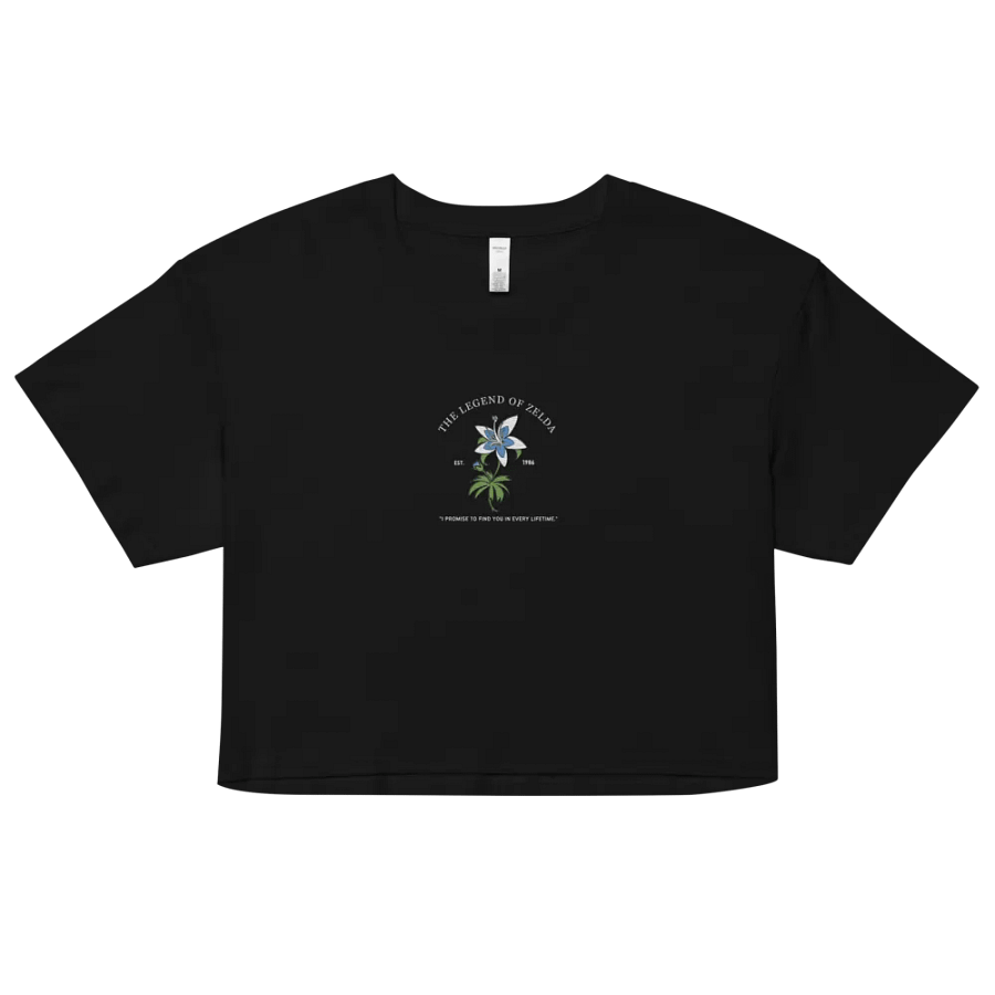 THE LEGEND OF ZELDA FLOWER | CROP TOP | EMBROIDERED | DARK VER product image (3)