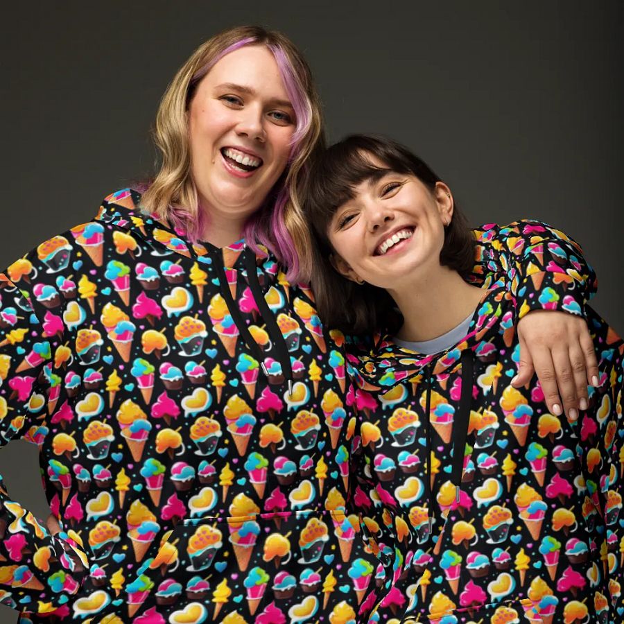 Ice Cream Pattern All Over Print Hoodie product image (3)