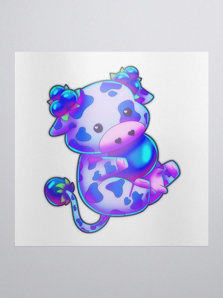 Blueberry cow sticker product image (1)
