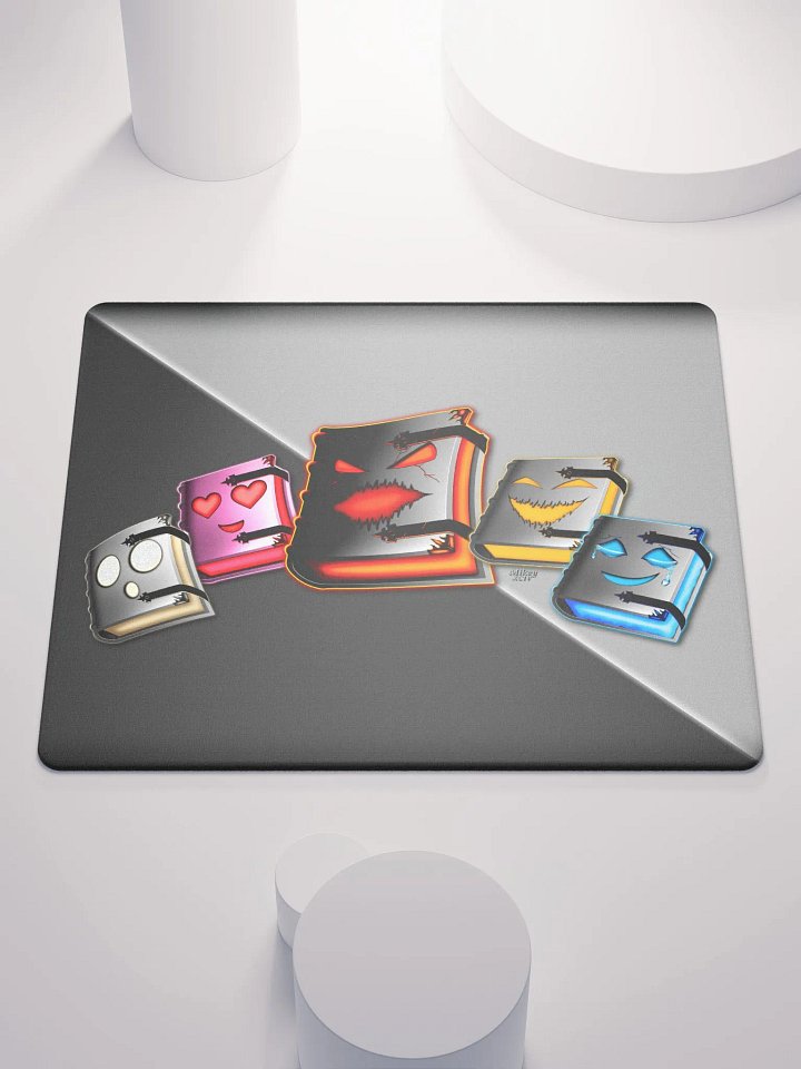 Emotionally Booked Characters Gaming Mouse Pad - 18″×16″, 36″×18″ product image (1)