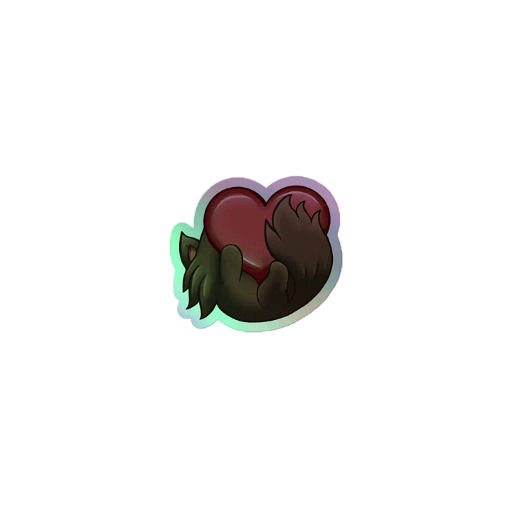 Mike Heart Holographic Sticker product image (1)