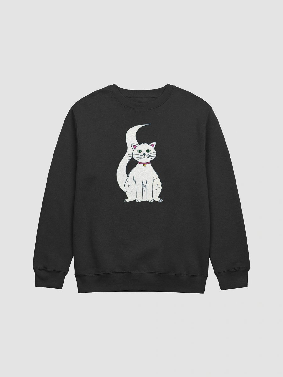 White Cat (art by Dina R.) akril painting picture - Crewneck Sweatshirt product image (2)
