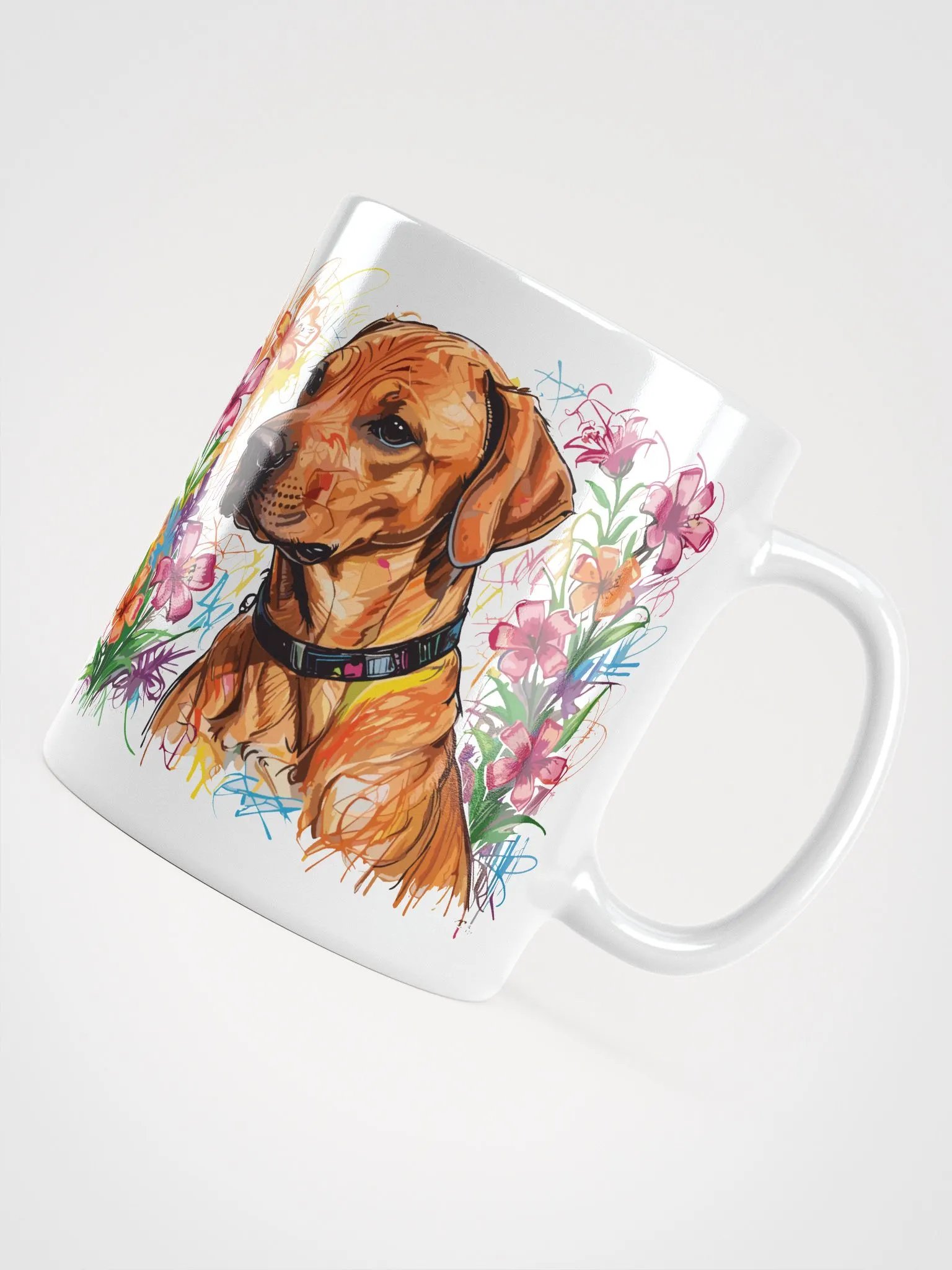 Scribbles Rhodesian Ridgeback 10 , Mug product image (7)