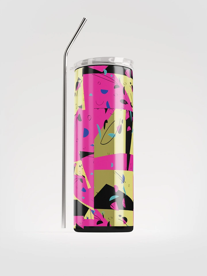 Miniaday Designs Stainless Steel Tumbler Abstrac in Pink product image (1)