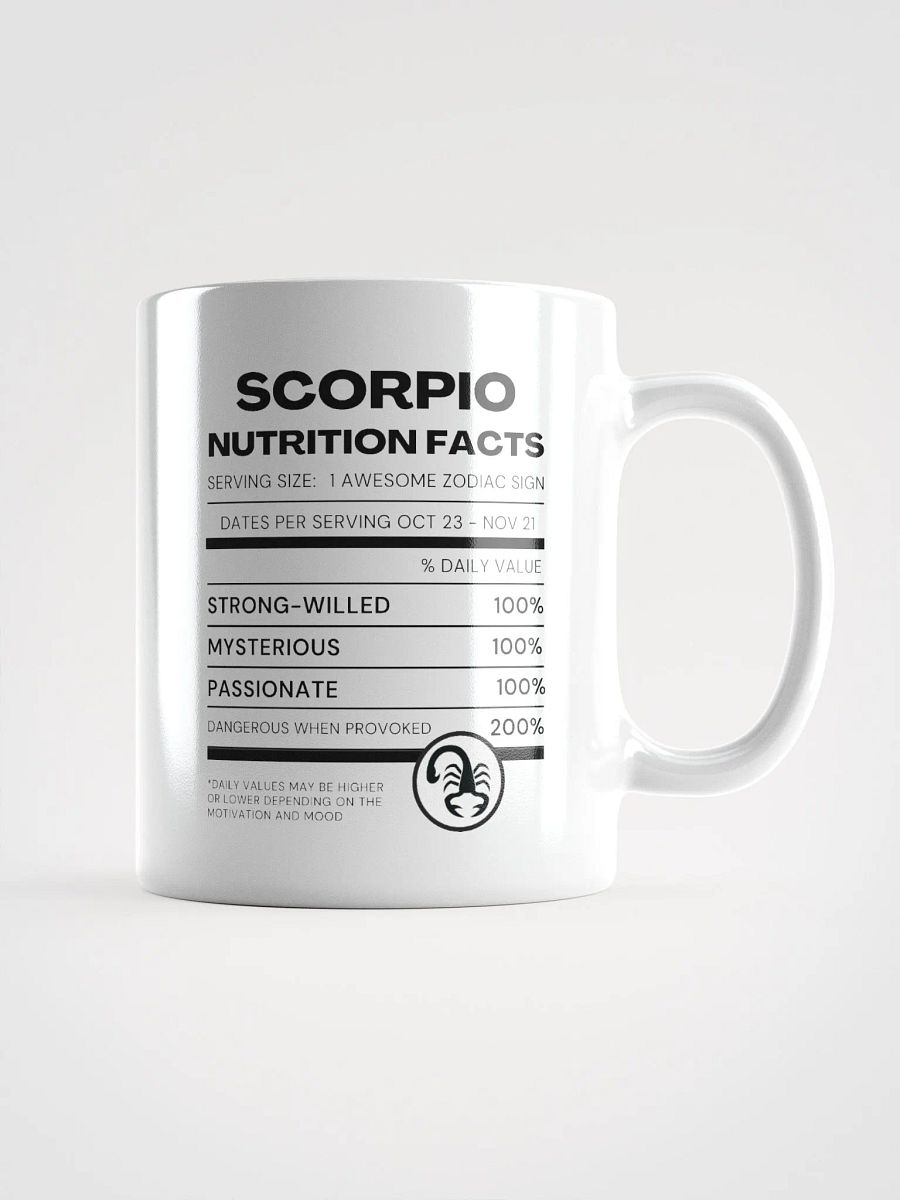 Scorpio Nutrition Facts Mug product image (2)