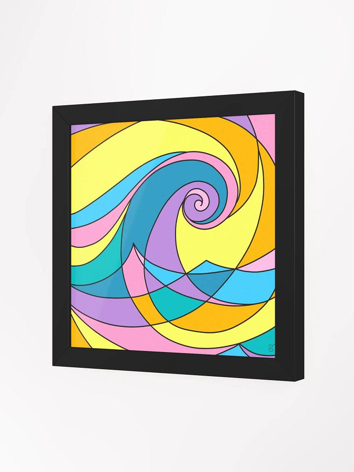 Swirling Spectrum Framed Art Print - Abstract Square No. 4 product image (26)