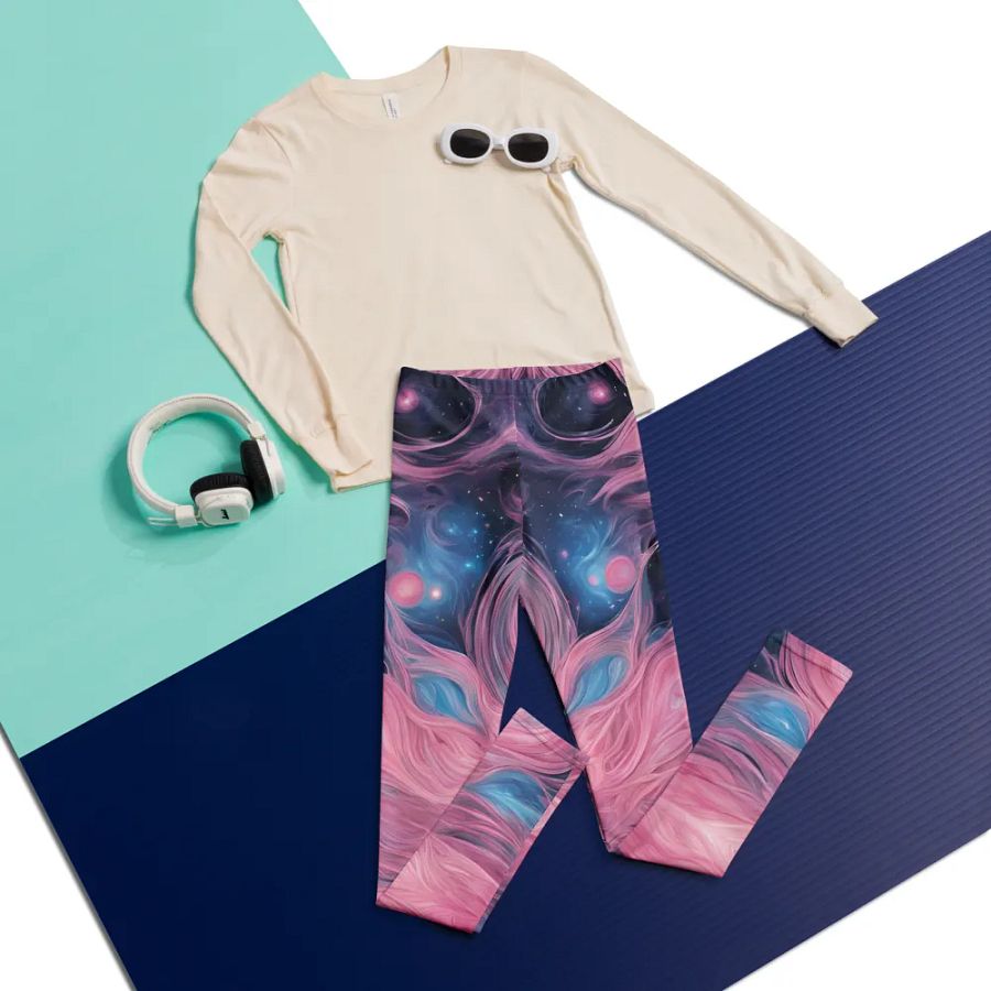 Cosmic Swirl Youth Leggings product image (5)