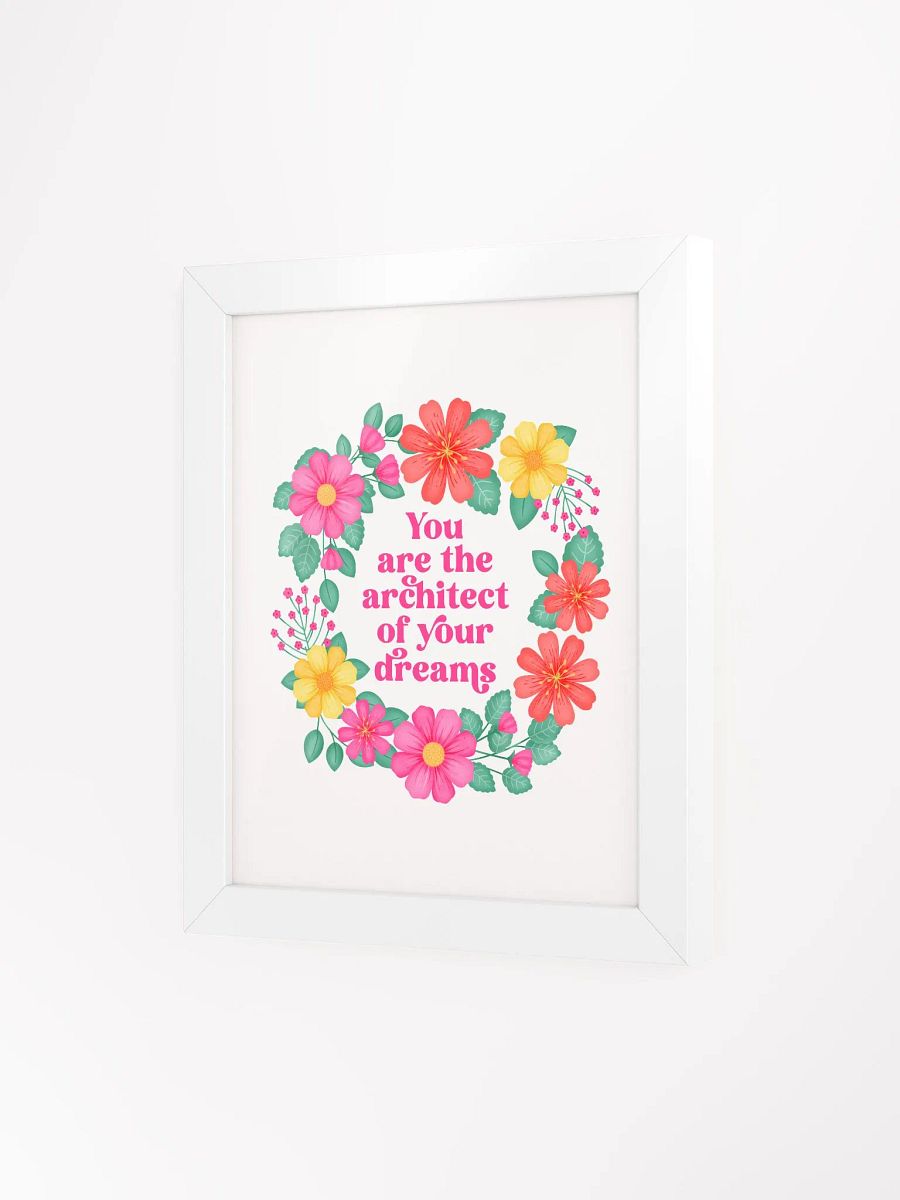 You are the architect of your dreams - Motivational Wall Art White product image (3)