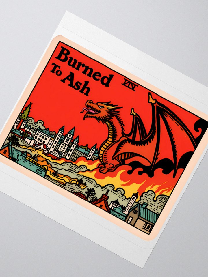 Fantasy Dragon Scene: Burned to Ash Sticker product image (5)