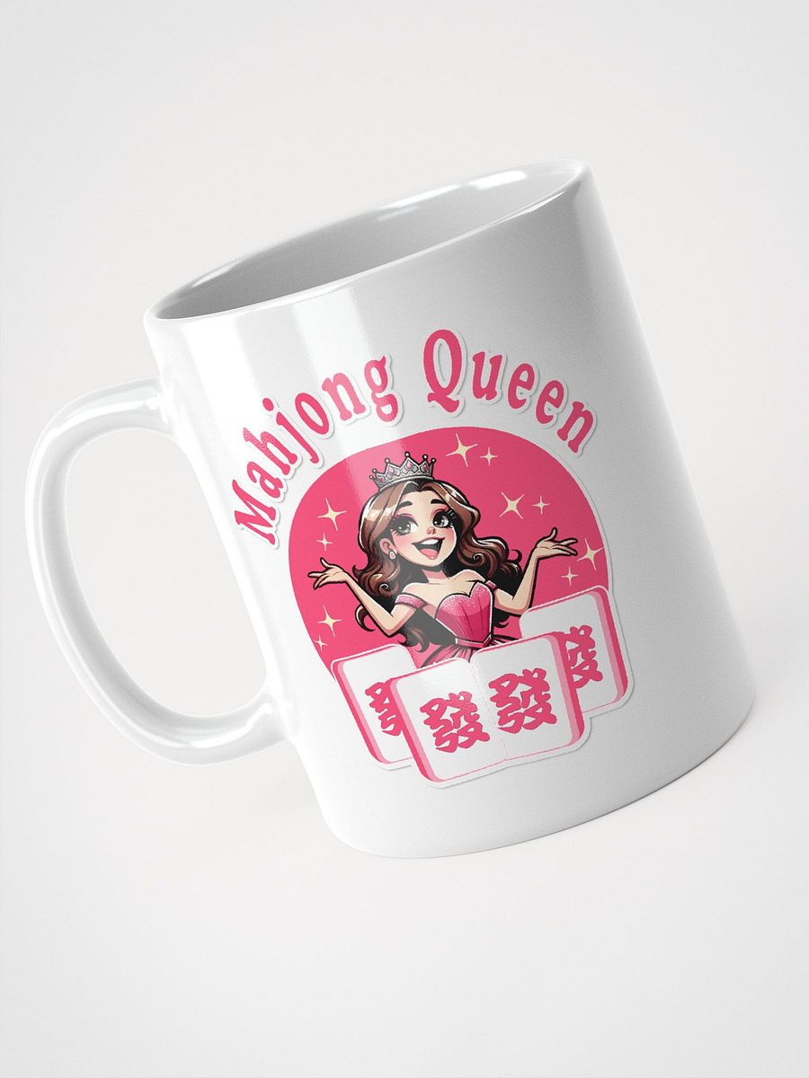 Pink Mahjong Queen WHITE COFFEE MUG product image (5)