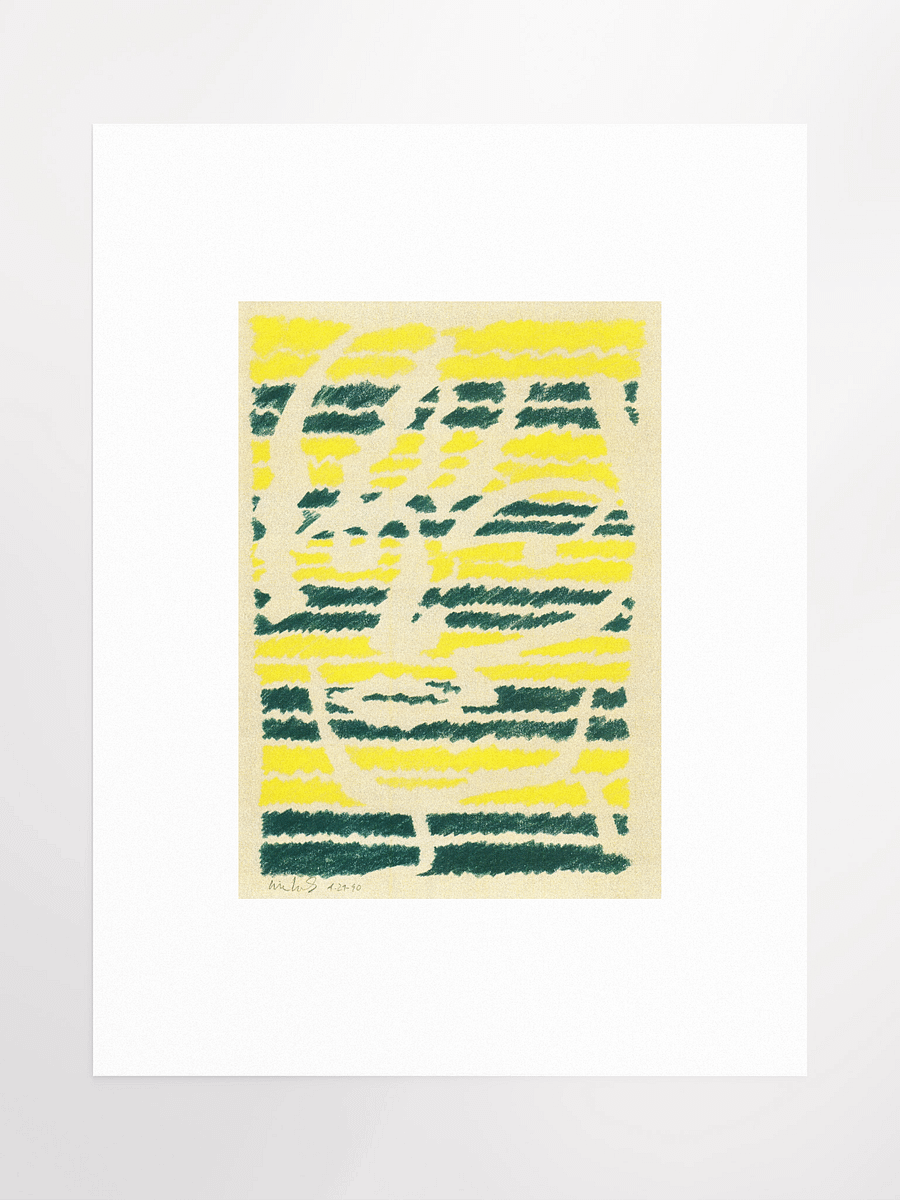 Head of a Woman in Green & Yellow 04.29.90 print product image (2)