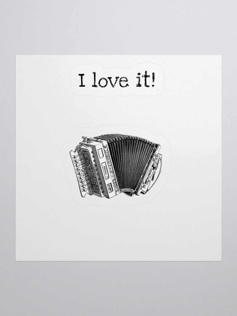 Sticker “I Love It” con Organetto