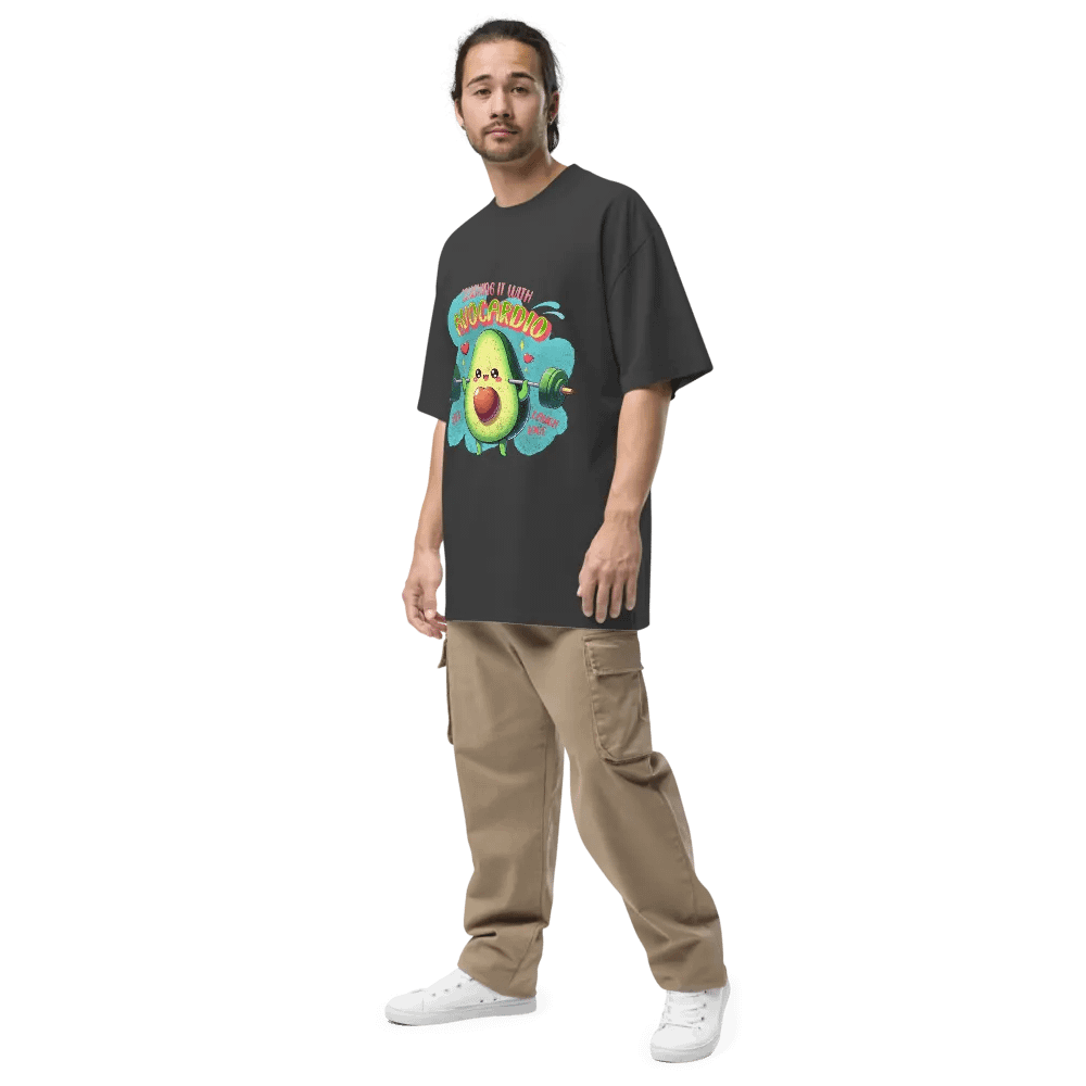 Crushing it with AVOcardio Oversized Faded T-Shirt product image (8)