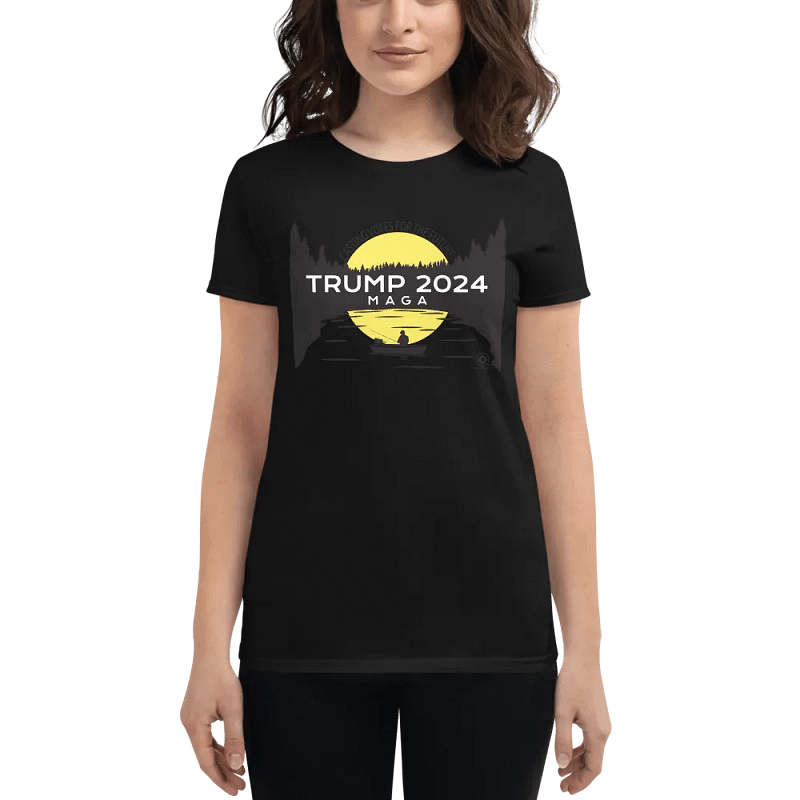Trump 2024 Fishing Sunset Women's T-Shirt