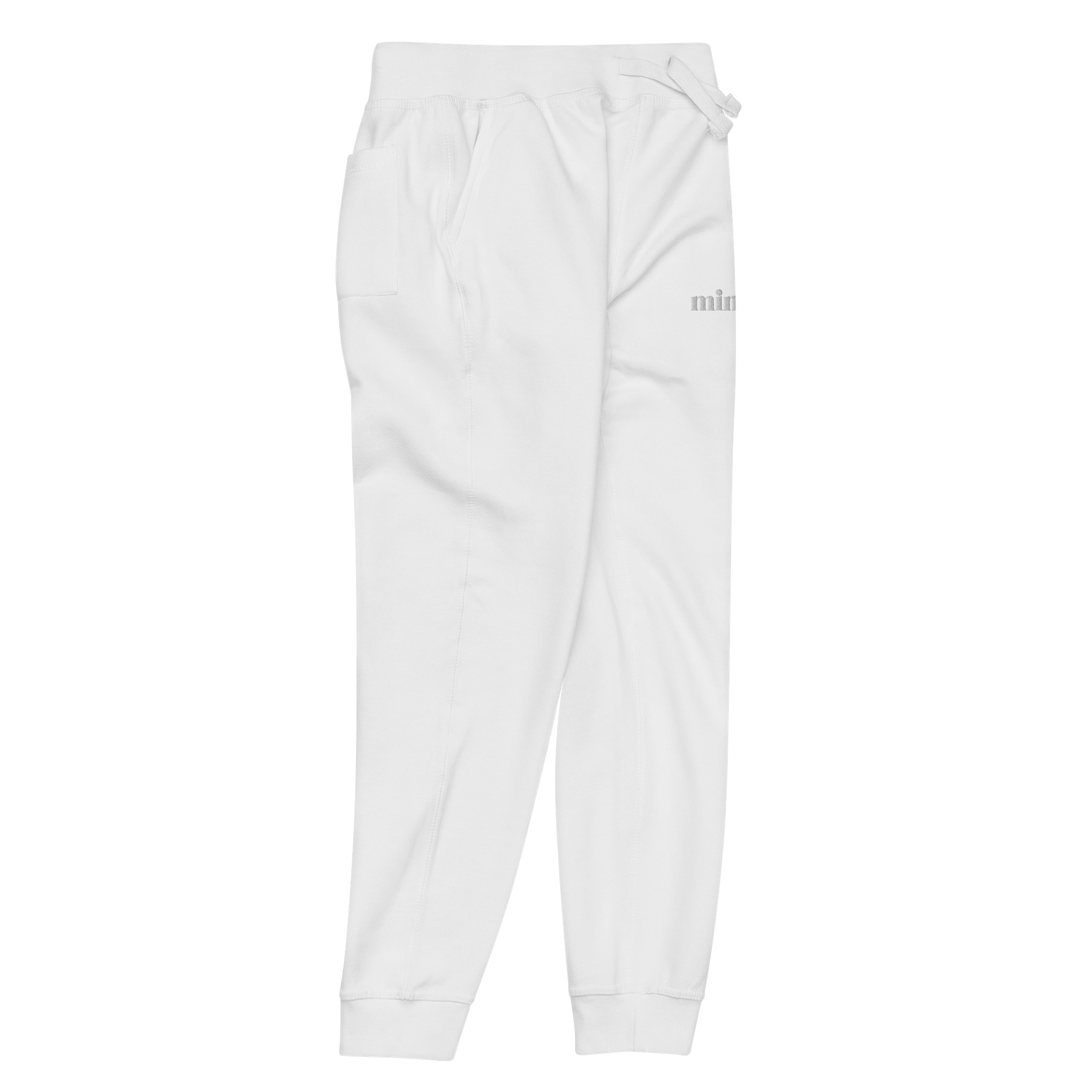 001: white stitched joggers product image (5)