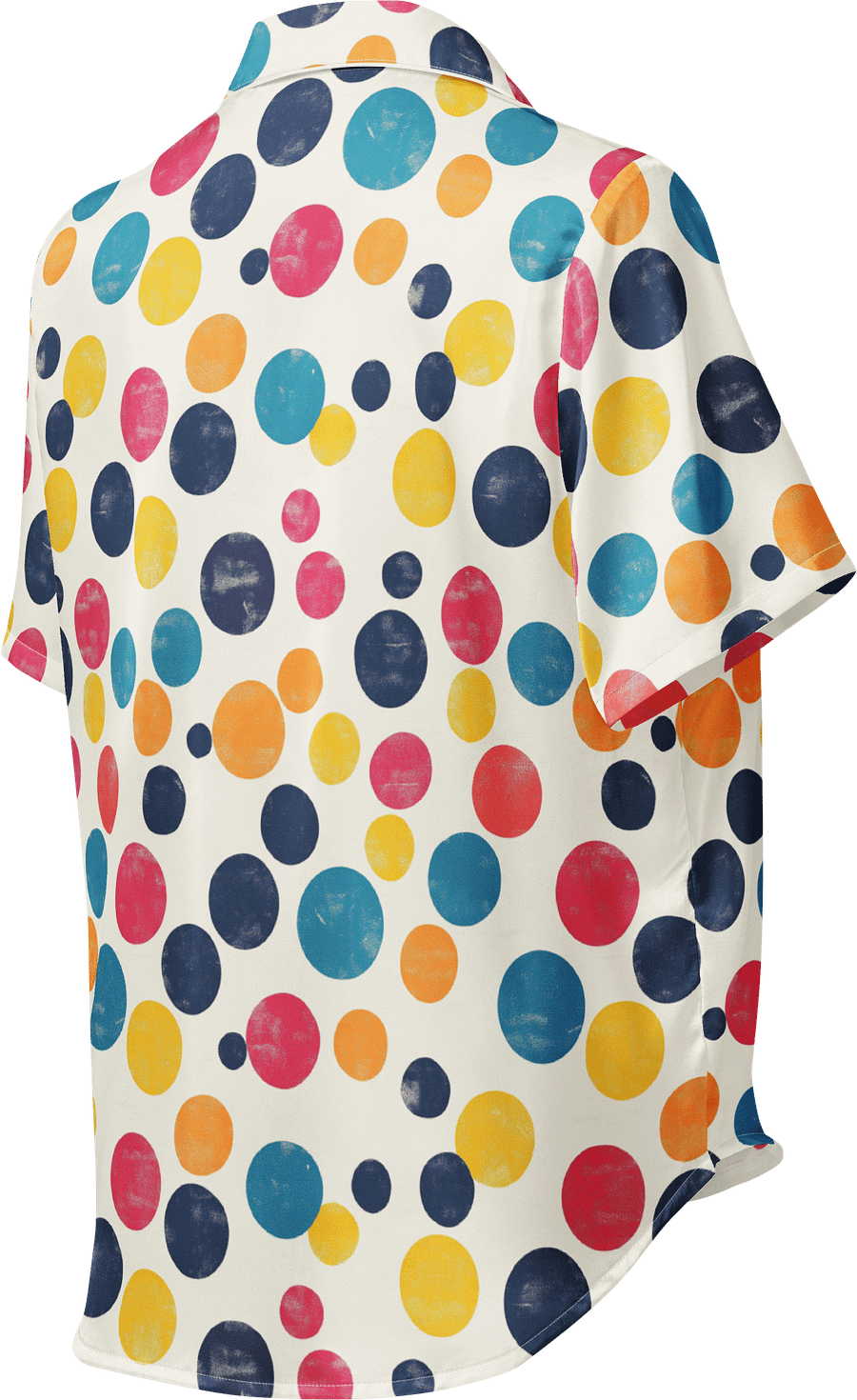 Polka Dot Illusion Vintage Retro Women's Short Sleeve Pajama Top product image (2)