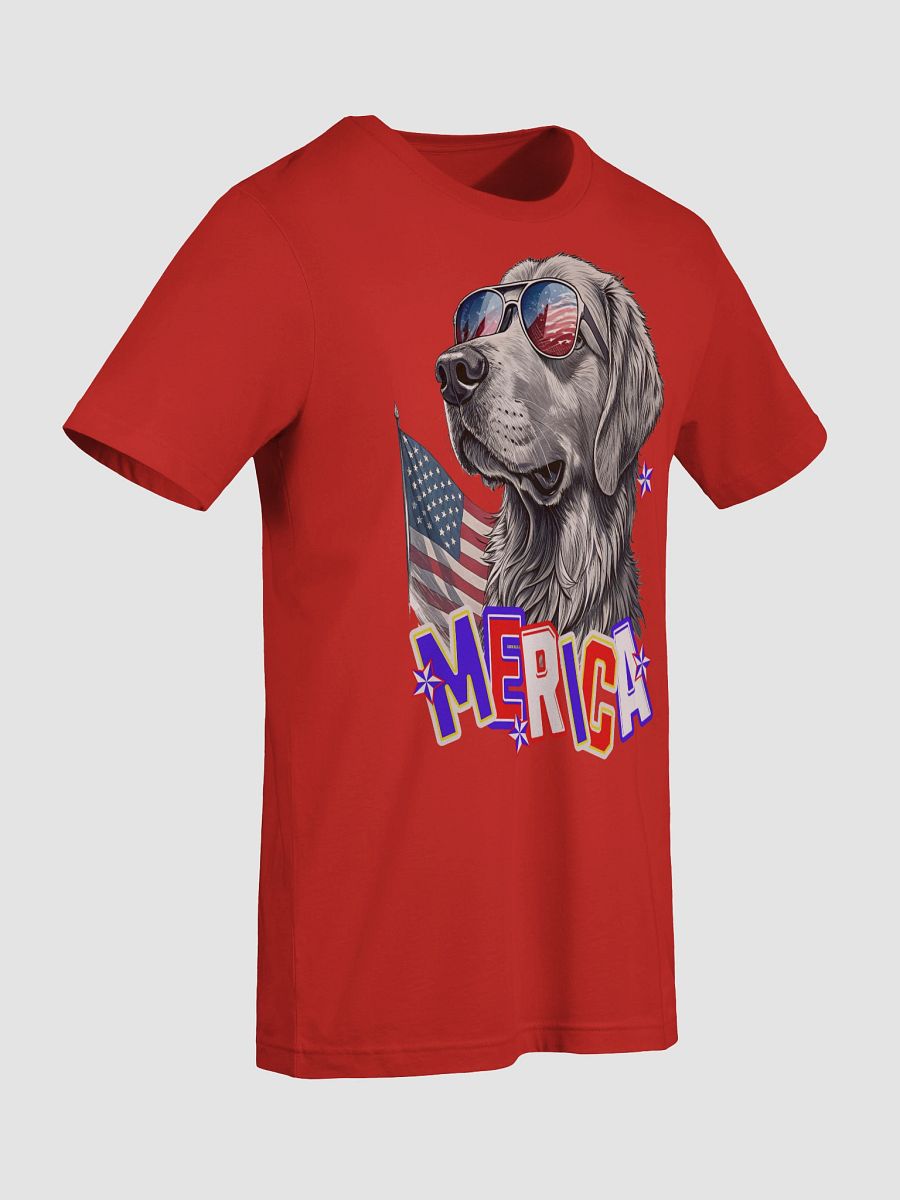 Merica Golden Retriever Patriotic Pup in Shades T-Shirt product image (18)
