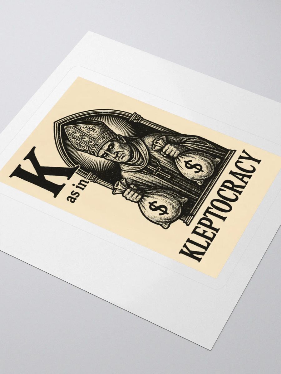 K as in kleptocracy sticker product image (7)