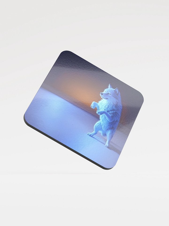Luminous Wolf Cork Coaster product image (1)