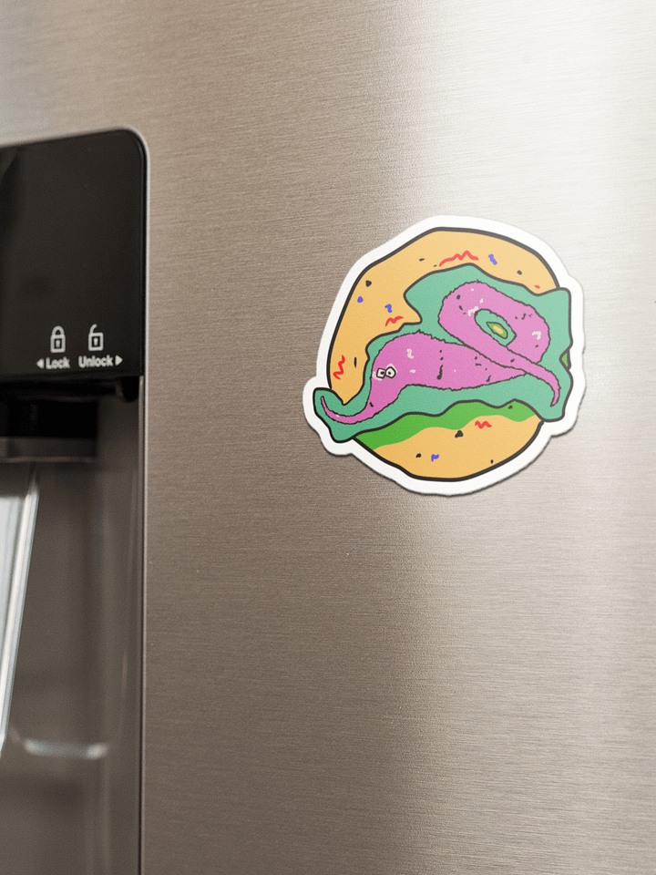 Vaporworm die cut magnets product image (1)