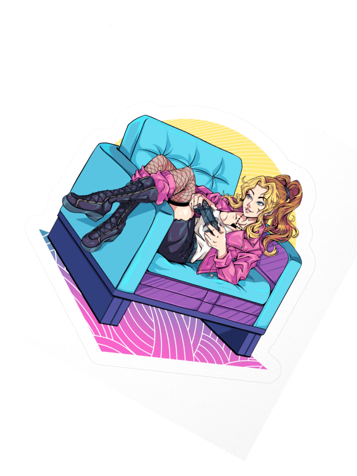 Vaporwave Lounge Sticker product image (1)