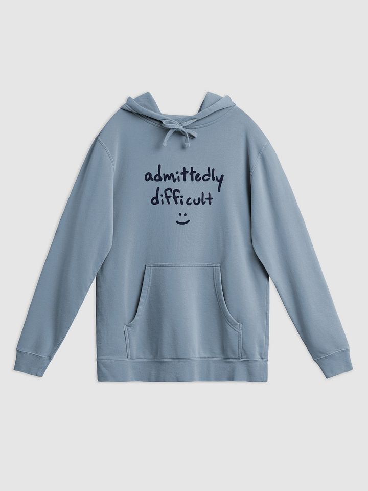 admittedly difficult (#141728) pigment-dyed hoodie product image (1)