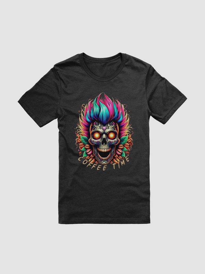 Glowing Skull Coffee Time T-Shirt product image (1)