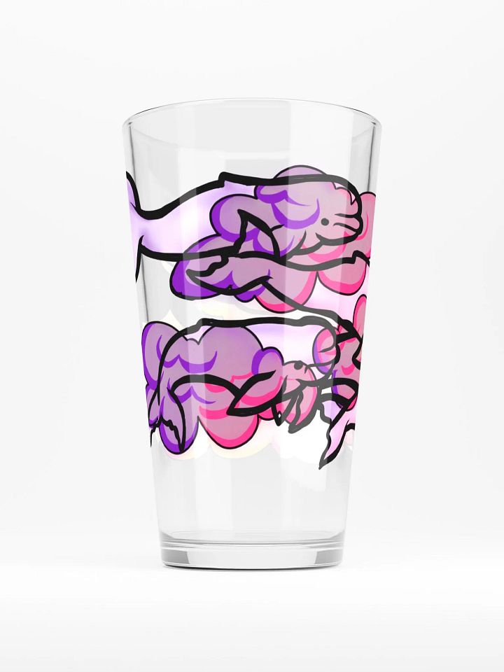 sunset beluga whales pint glass product image (2)