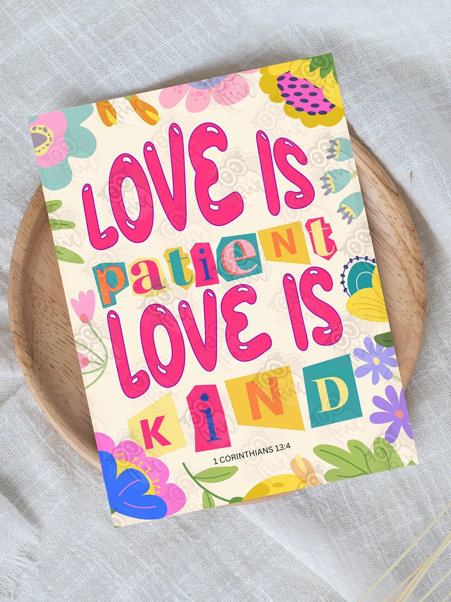 Love Is Patient Love Is Kind- 1 Corinthians 13:4 Printable product image (2)