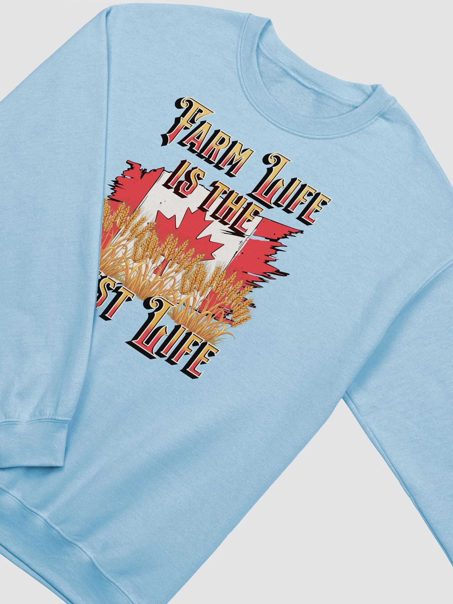Farm Life Is The Best Life Canada Flag Air-Spun Classic Crewneck Sweatshirt product image (2)