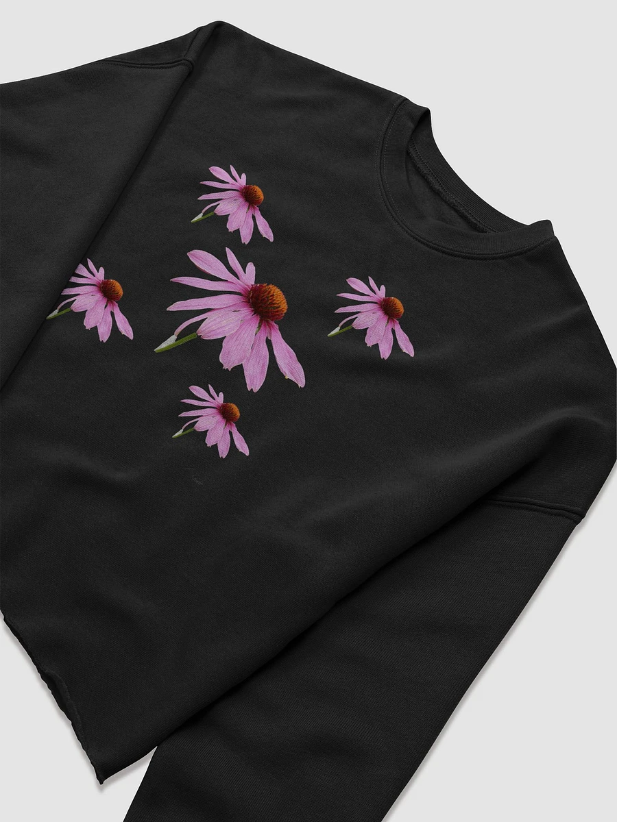 Pink Cone Flower Women's Fleece Cropped Sweatshirt product image (5)